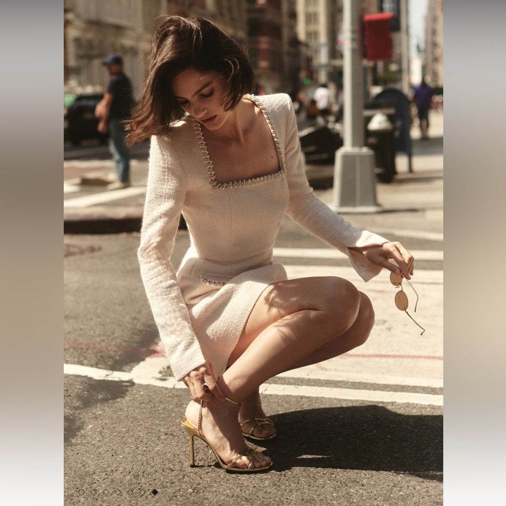 Nadine Merabi Natalie Ivory Dress